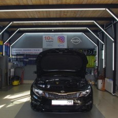 KIA Optima - подготовка к установке стекла 