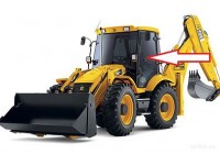 Стекло двери левое  JCB 3CX-4CX