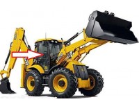 Стекло двери правое  JCB 3CX-4CX